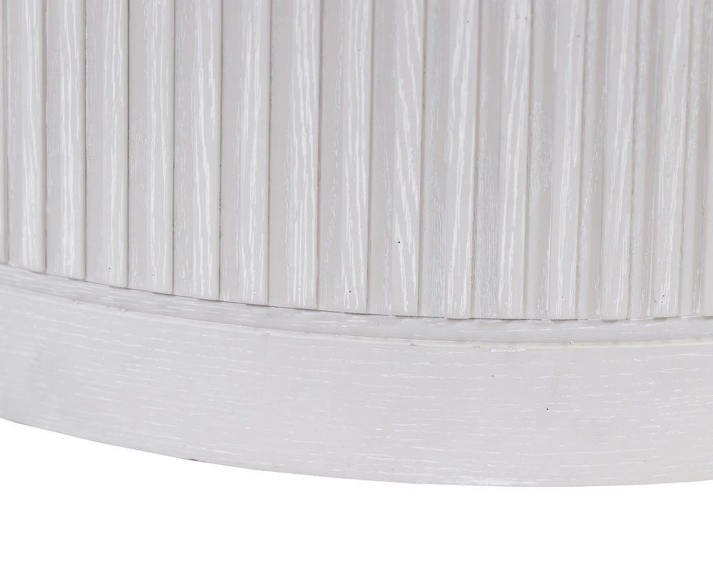 Martin Furniture - Tulane - Modern Round Coffee Table, Side Table, Cocktail Stand, Fully Assembled, White - IMTU4218W view 2