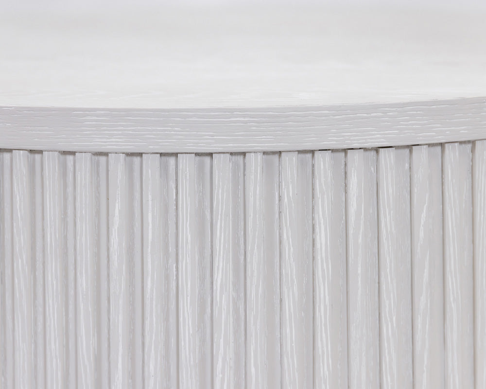 Martin Furniture - Tulane - Modern Round Coffee Table, Side Table, Cocktail Stand, Fully Assembled, White - IMTU4218W view 3