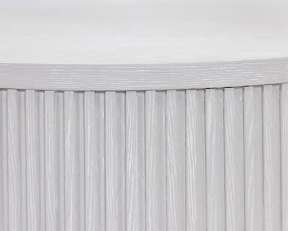 Martin Furniture - Tulane - Modern Round Coffee Table, Side Table, Cocktail Stand, Fully Assembled, White - IMTU4218W view 3