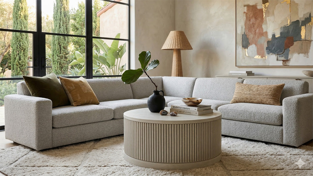 Martin Furniture - Tulane - Modern Round Coffee Table, Side Table, Cocktail Stand, Fully Assembled, White - IMTU4218W view 5
