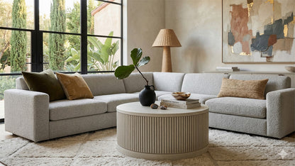 Martin Furniture - Tulane - Modern Round Coffee Table, Side Table, Cocktail Stand, Fully Assembled, White - IMTU4218W view 5