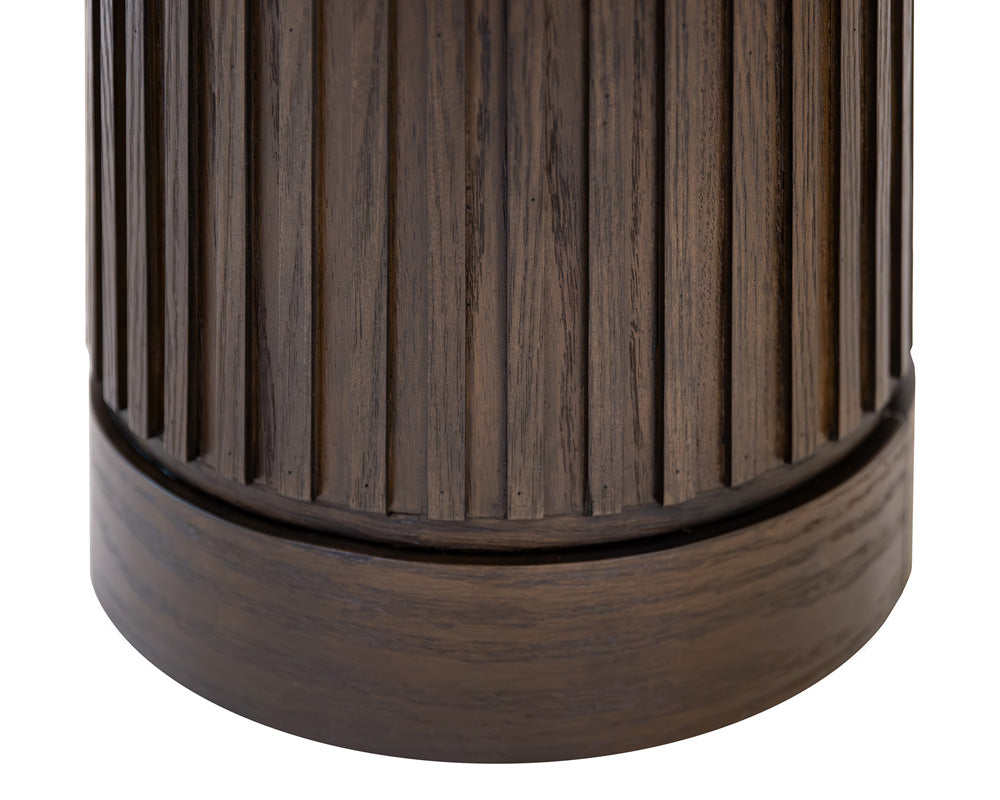 Martin Furniture - Tulane - Modern Round Pedestal Table, Side Table, Cocktail Stand, Fully Assembled, Brown - IMTU1224 view 3