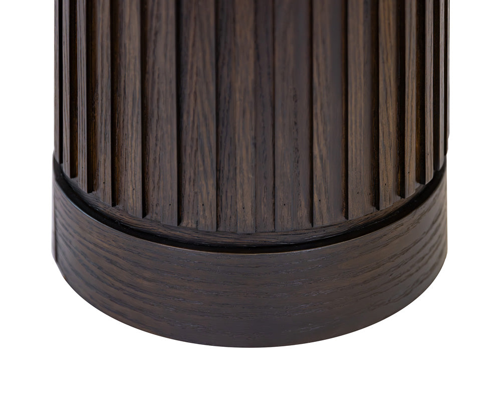 Martin Furniture - Tulane - Modern Round Pedestal Table, Side Table, Cocktail Stand, Fully Assembled, Brown - IMTU1236 view 3
