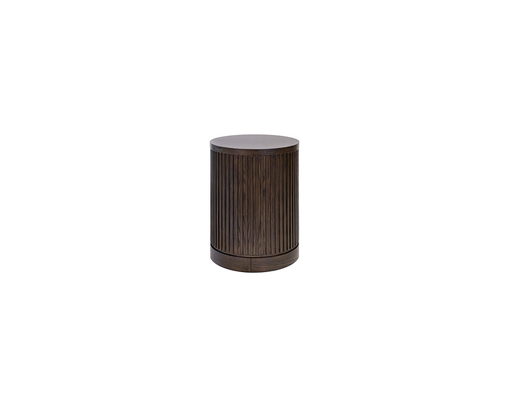 Martin Furniture - Tulane - Modern Round Pedestal Table, Side Table, Cocktail Stand, Fully Assembled, Brown - IMTU1824 view 1