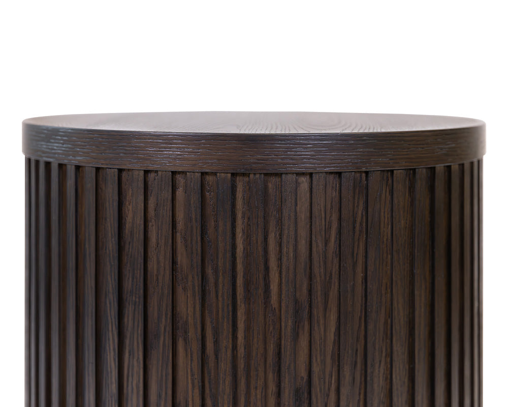 Martin Furniture - Tulane - Modern Round Pedestal Table, Side Table, Cocktail Stand, Fully Assembled, Brown - IMTU1824 view 2