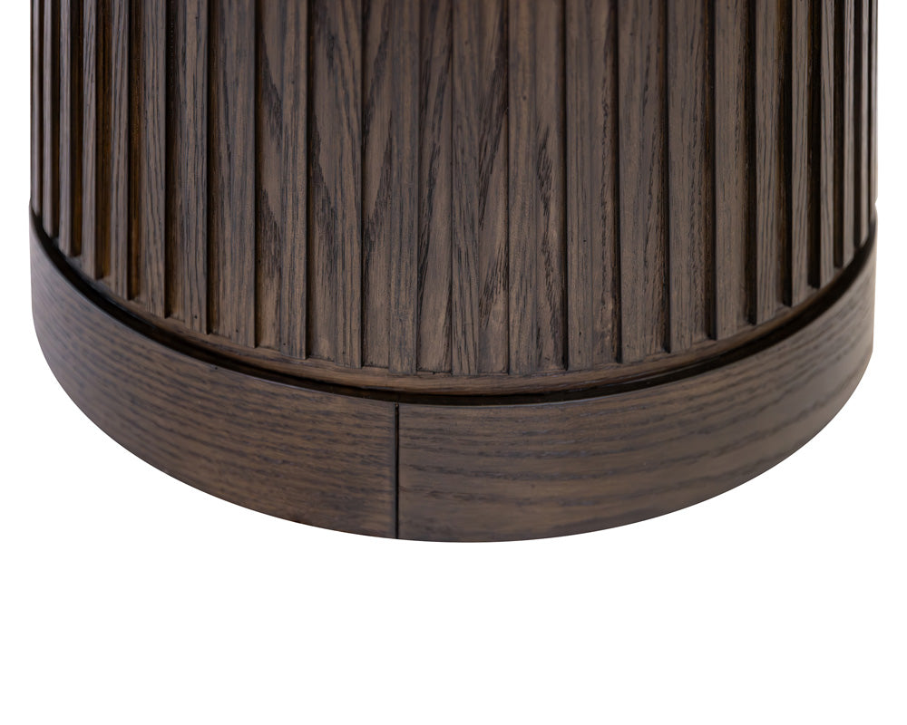 Martin Furniture - Tulane - Modern Round Pedestal Table, Side Table, Cocktail Stand, Fully Assembled, Brown - IMTU1824 view 3
