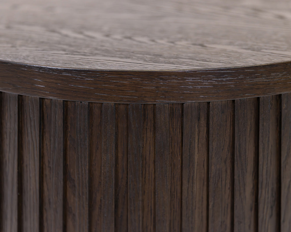 Martin Furniture - Tulane - Modern Round Pedestal Table, Side Table, Cocktail Stand, Fully Assembled, Brown - IMTU2424 view 2