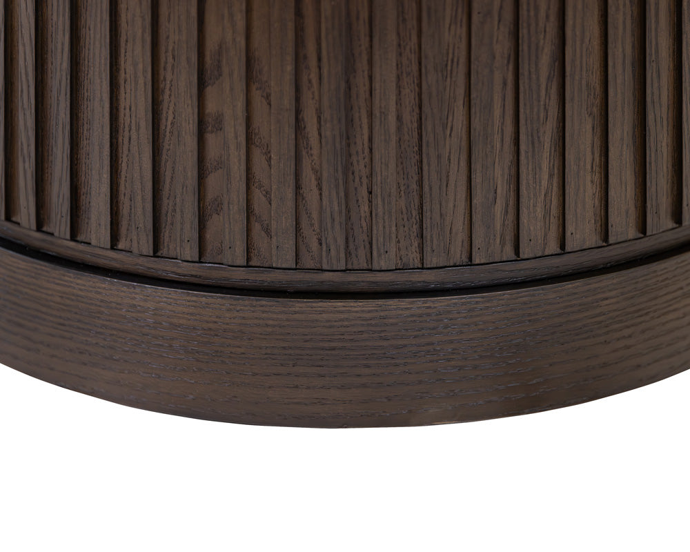 Martin Furniture - Tulane - Modern Round Pedestal Table, Side Table, Cocktail Stand, Fully Assembled, Brown - IMTU2424 view 3