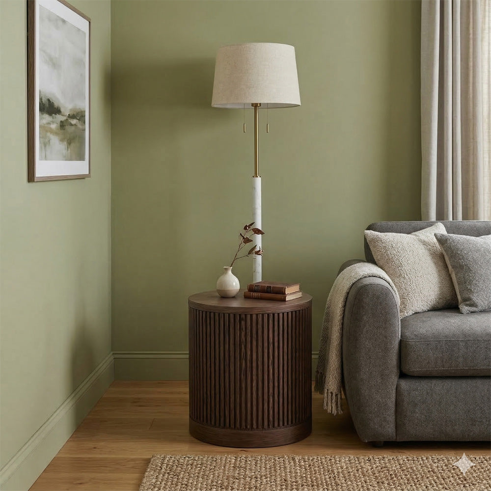 Martin Furniture - Tulane - Modern Round Pedestal Table, Side Table, Cocktail Stand, Fully Assembled, Brown - IMTU2424 view 5