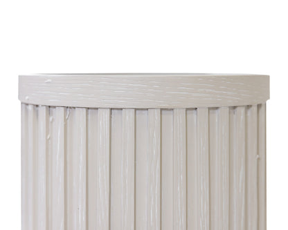 Martin Furniture - Tulane - Modern Round Pedestal Table, Side Table, Cocktail Stand, Fully Assembled, White - IMTU1224W view 2