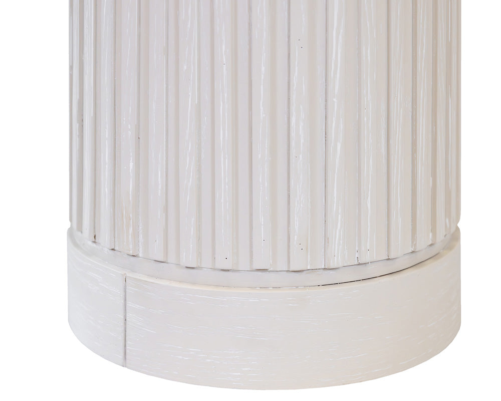 Martin Furniture - Tulane - Modern Round Pedestal Table, Side Table, Cocktail Stand, Fully Assembled, White - IMTU1224W view 3
