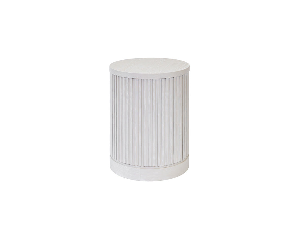 Martin Furniture - Tulane - Modern Round Pedestal Table, Side Table, Cocktail Stand, Fully Assembled, White - IMTU1824W view 1