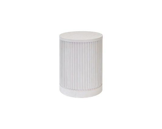 Martin Furniture - Tulane - Modern Round Pedestal Table, Side Table, Cocktail Stand, Fully Assembled, White - IMTU1824W view 1
