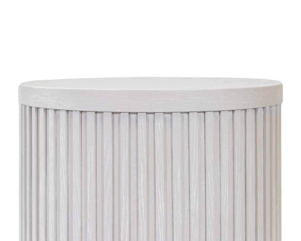 Martin Furniture - Tulane - Modern Round Pedestal Table, Side Table, Cocktail Stand, Fully Assembled, White - IMTU1824W view 2