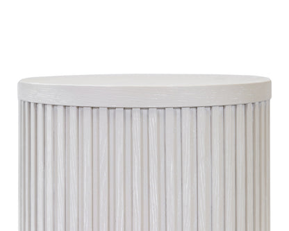 Martin Furniture - Tulane - Modern Round Pedestal Table, Side Table, Cocktail Stand, Fully Assembled, White - IMTU1824W view 2