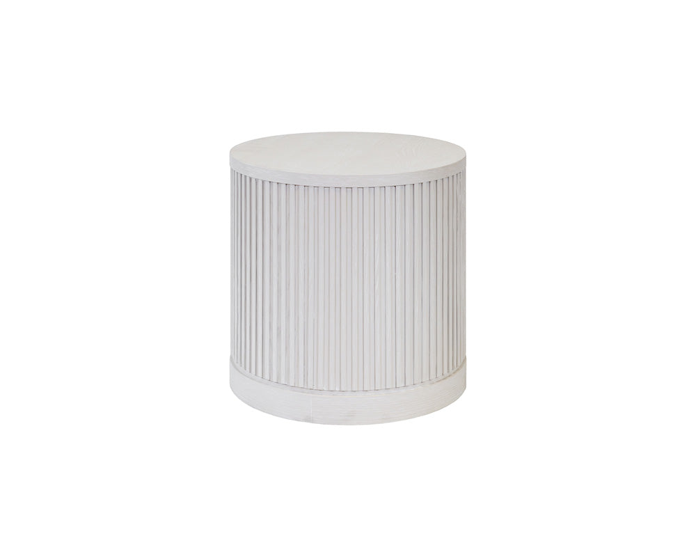 Martin Furniture - Tulane - Modern Round Pedestal Table, Side Table, Cocktail Stand, Fully Assembled, White - IMTU2424W view 1