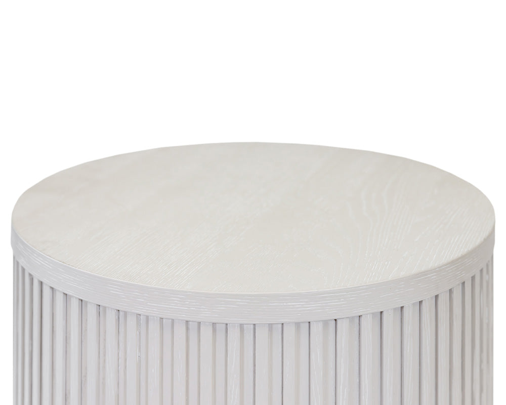 Martin Furniture - Tulane - Modern Round Pedestal Table, Side Table, Cocktail Stand, Fully Assembled, White - IMTU2424W view 2