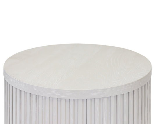 Martin Furniture - Tulane - Modern Round Pedestal Table, Side Table, Cocktail Stand, Fully Assembled, White - IMTU2424W view 2