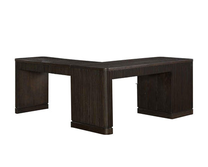 Martin Furniture - Tulane Pedestal L-Desk, Pedestal L-Desk with Open Return, Pedestal Desk, Office Desk, Brown - IMTU684 veiw 3