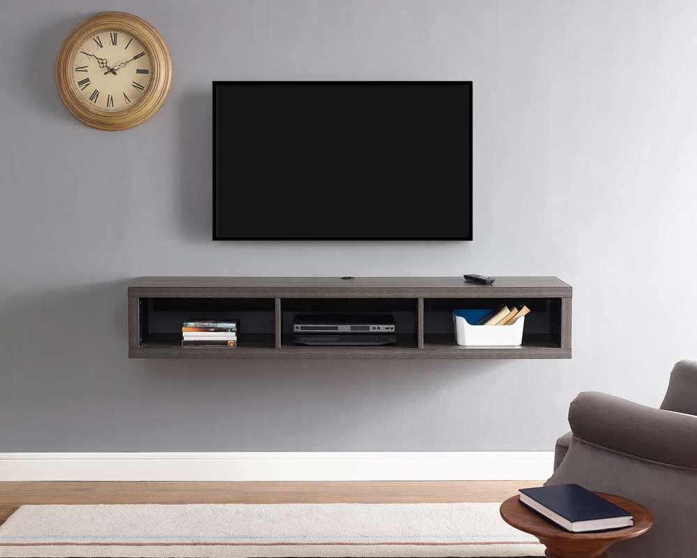 Martin Furniture - Wall Mounted TV Console, 60-inch, Skyline Walnut - IMSE360S veiw 2