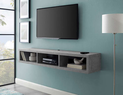 Martin Furniture - Wall Mounted TV Console, 60-inch, Stone Gray - IMSE360CT veiw 2