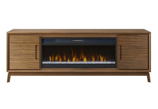 Martin Furniture - Williamsburg Mid-Century Modern 80in Fireplace Console In Brown - IMWB380FP view 1
