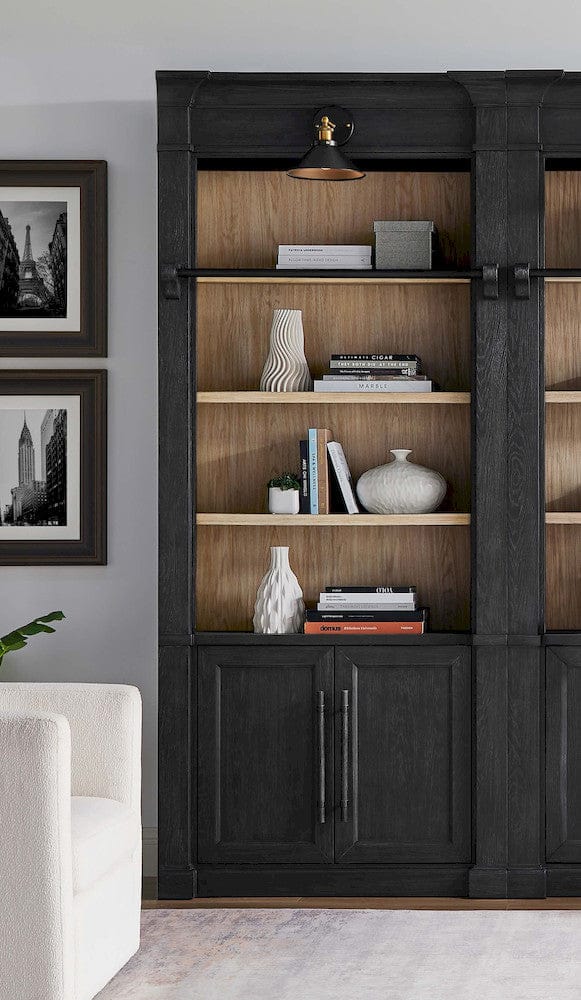 Martin Furniture - Willow Lane - Contemporary 8 Tall Wood Bookcase, Storage Organizer, Display Shelf, Fully Assembled, Black - IMWL4094B view 14