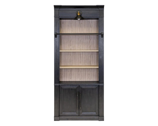 Martin Furniture - Willow Lane - Contemporary 8 Tall Wood Bookcase, Storage Organizer, Display Shelf, Fully Assembled, Black - IMWL4094B veiw 2