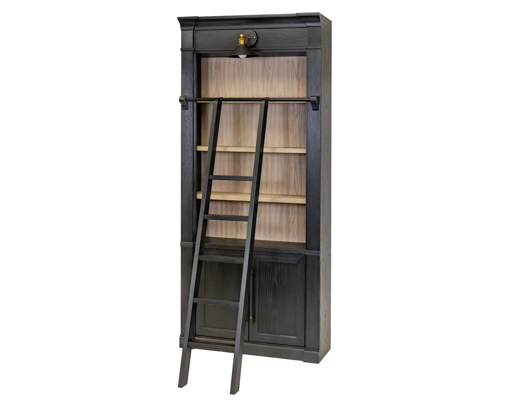 Martin Furniture - Willow Lane - Contemporary 8 Tall Wood Bookcase, Storage Organizer, Display Shelf, Fully Assembled, Black - IMWL4094B veiw 3