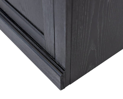 Martin Furniture - Willow Lane - Traditional Wood Bookcase with Doors, Office Storage, Fully Assembled, Black - IMWL3280DB view 4