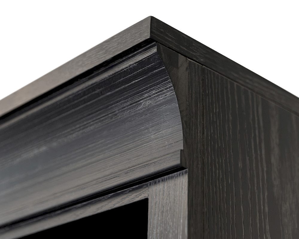 Martin Furniture - Willow Lane - Traditional Wood Bookcase with Doors, Office Storage, Fully Assembled, Black - IMWL3280DB view 5