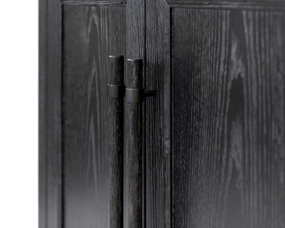 Martin Furniture - Willow Lane - Traditional Wood Bookcase with Doors, Office Storage, Fully Assembled, Black - IMWL3280DB view 7