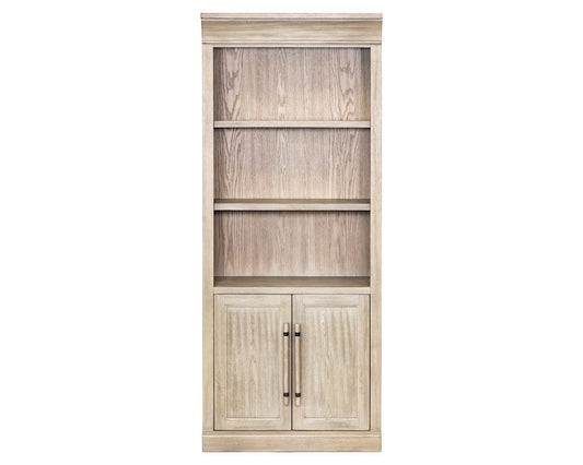 Martin Furniture - Willow Lane - Traditional Wood Bookcase with Doors, Office Storage, Fully Assembled, Brown - IMWL3280DN view 1