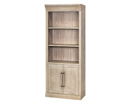 Martin Furniture - Willow Lane - Traditional Wood Bookcase with Doors, Office Storage, Fully Assembled, Brown - IMWL3280DN view 2