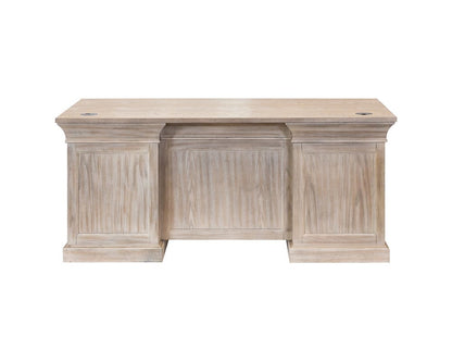 Martin Furniture - Willow Lane - Traditional Wood Double Pedestal Desk, Executive Desk, Office Table, Fully Assembled, Brown - IMWL680N view 2