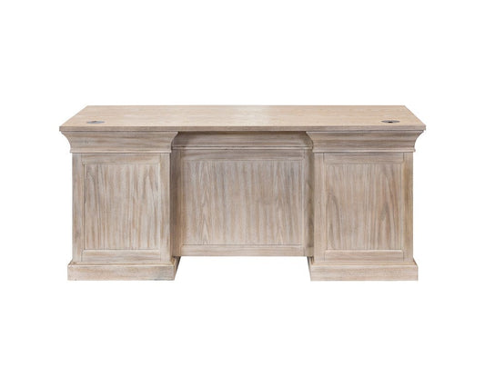 Martin Furniture - Willow Lane - Traditional Wood Double Pedestal Desk, Executive Desk, Office Table, Fully Assembled, Brown - IMWL680N view 2