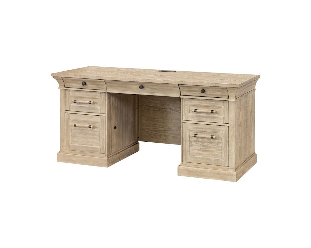 Martin Furniture - Willow Lane - Traditional Wood Executive Desk, Storage Office Credenza, Fully Assembled, Brown - IMWL689N view 11