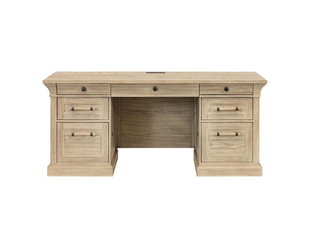 Martin Furniture - Willow Lane - Traditional Wood Executive Desk, Storage Office Credenza, Fully Assembled, Brown - IMWL689N view 12