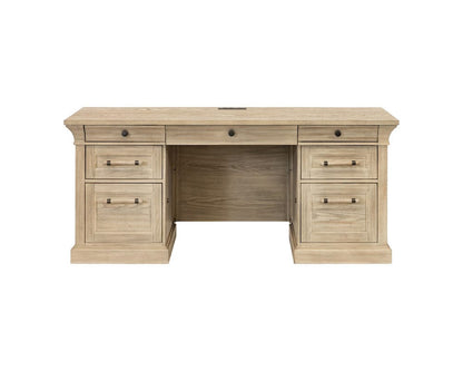 Martin Furniture - Willow Lane - Traditional Wood Executive Desk, Storage Office Credenza, Fully Assembled, Brown - IMWL689N view 12