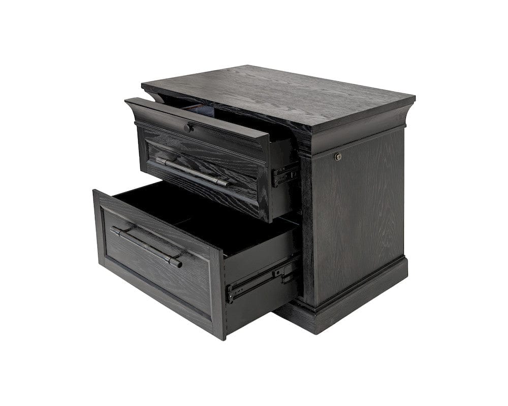 Martin Furniture - Willow Lane - Traditional Wood Lateral File, Office Storage Drawer, Fully Assembled, Black - IMWL450B view 5