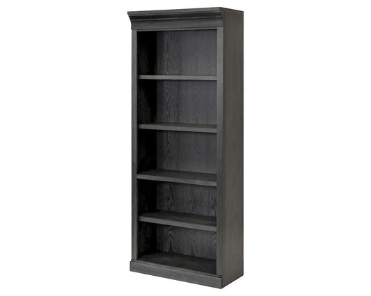 Martin Furniture - Willow Lane - Traditional Wood Open Bookcase, Office Storage, Fully Assembled, Black - IMWL3280B view 1