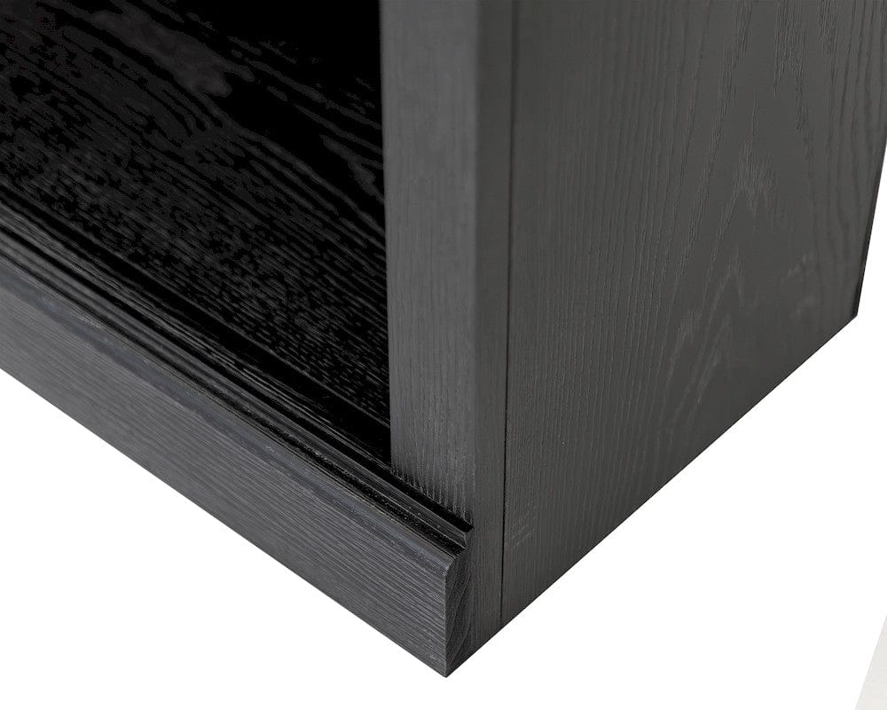 Martin Furniture - Willow Lane - Traditional Wood Open Bookcase, Office Storage, Fully Assembled, Black - IMWL3280B view 4