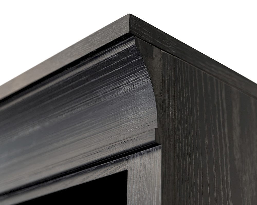 Martin Furniture - Willow Lane - Traditional Wood Open Bookcase, Office Storage, Fully Assembled, Black - IMWL3280B view 5