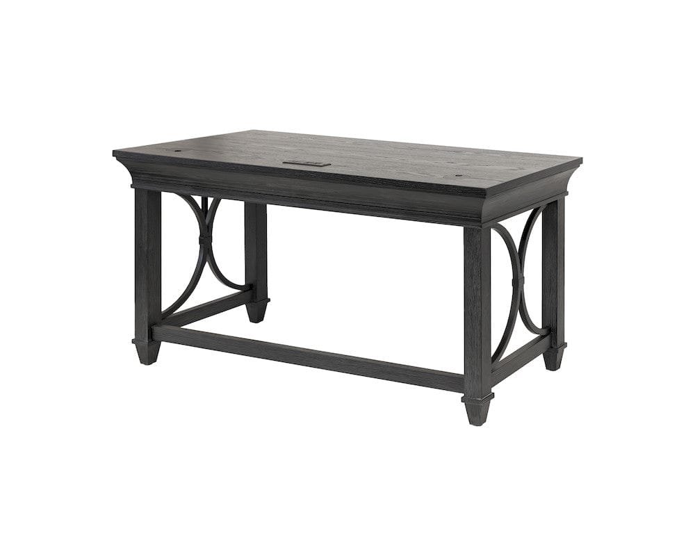 Martin Furniture - Willow Lane - Traditional Wood Writing Desk, Office Table with Drawers, Black - IMWL384B view 2