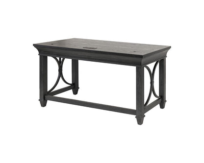 Martin Furniture - Willow Lane - Traditional Wood Writing Desk, Office Table with Drawers, Black - IMWL384B view 2