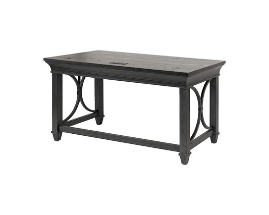 Martin Furniture - Willow Lane - Traditional Wood Writing Desk, Office Table with Drawers, Black - IMWL384B view 2