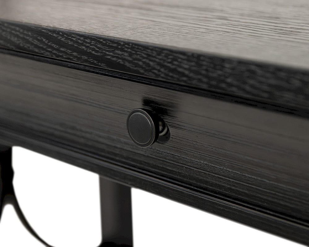 Martin Furniture - Willow Lane - Traditional Wood Writing Desk, Office Table with Drawers, Black - IMWL384B view 7
