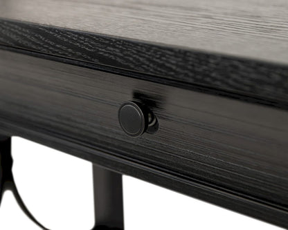 Martin Furniture - Willow Lane - Traditional Wood Writing Desk, Office Table with Drawers, Black - IMWL384B view 7