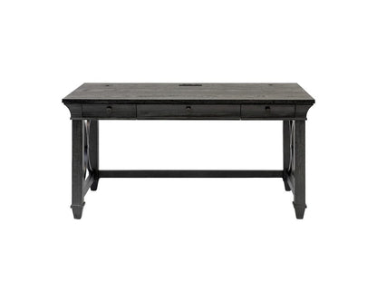 Martin Furniture - Willow Lane - Traditional Wood Writing Desk, Office Table with Drawers, Black - IMWL384B view 9