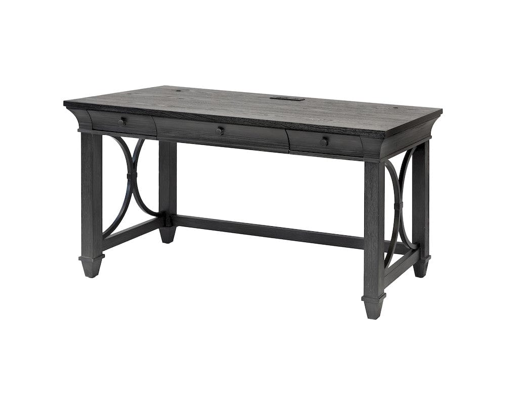 Martin Furniture - Willow Lane - Traditional Wood Writing Desk, Office Table with Drawers, Black - IMWL384B view 10